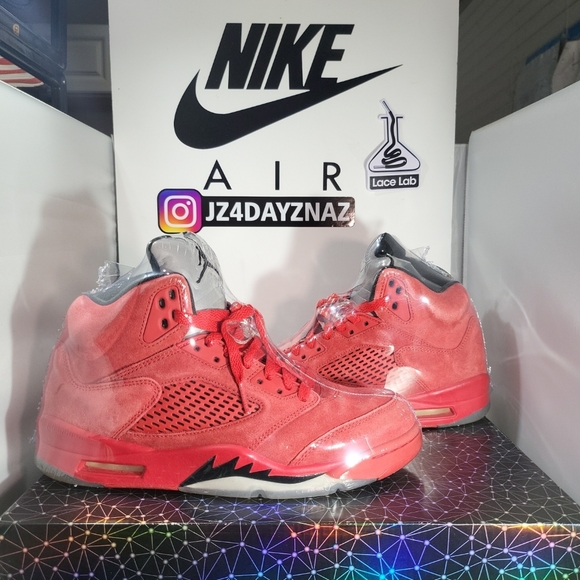 Size 8- Jordan 5 Retro Red Suede 136027 602 Clean Near Deadstock..Fits Men Size - Picture 16 of 16